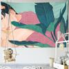 Personalized Girl's Tapestry Wall Hanging Kawaii Hippie Cartoon Art Bedroom Dormitory Curtain Home Decor