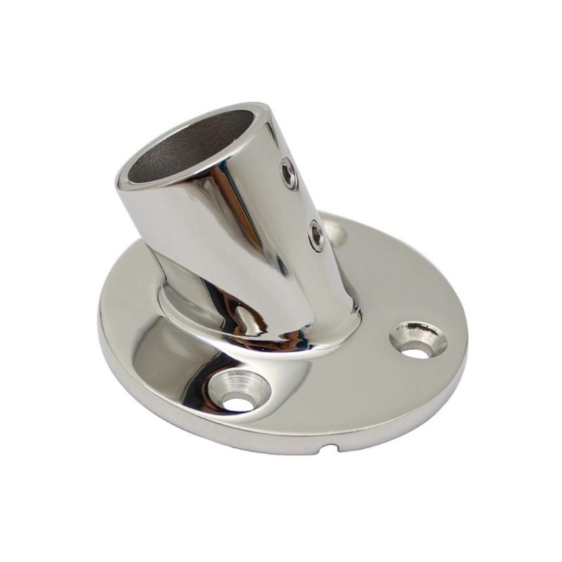 Boat Stainless Steel Handrail Fitting 60 Degree Tube Pipe Base Support 22mm 25mm