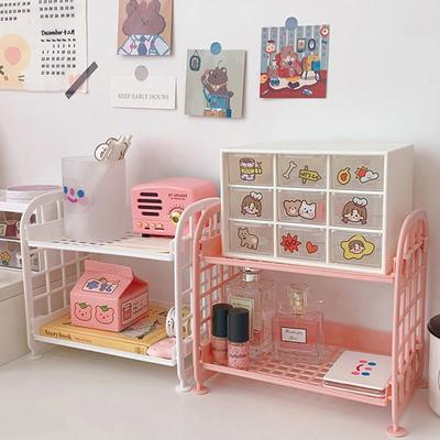 1PC Scaffale da Tavolo Orizzontale ad Alto Aspetto Semplice a Più Piani per Dormitorio Scaffale Portaoggetti per Computer Ufficio Disponibile