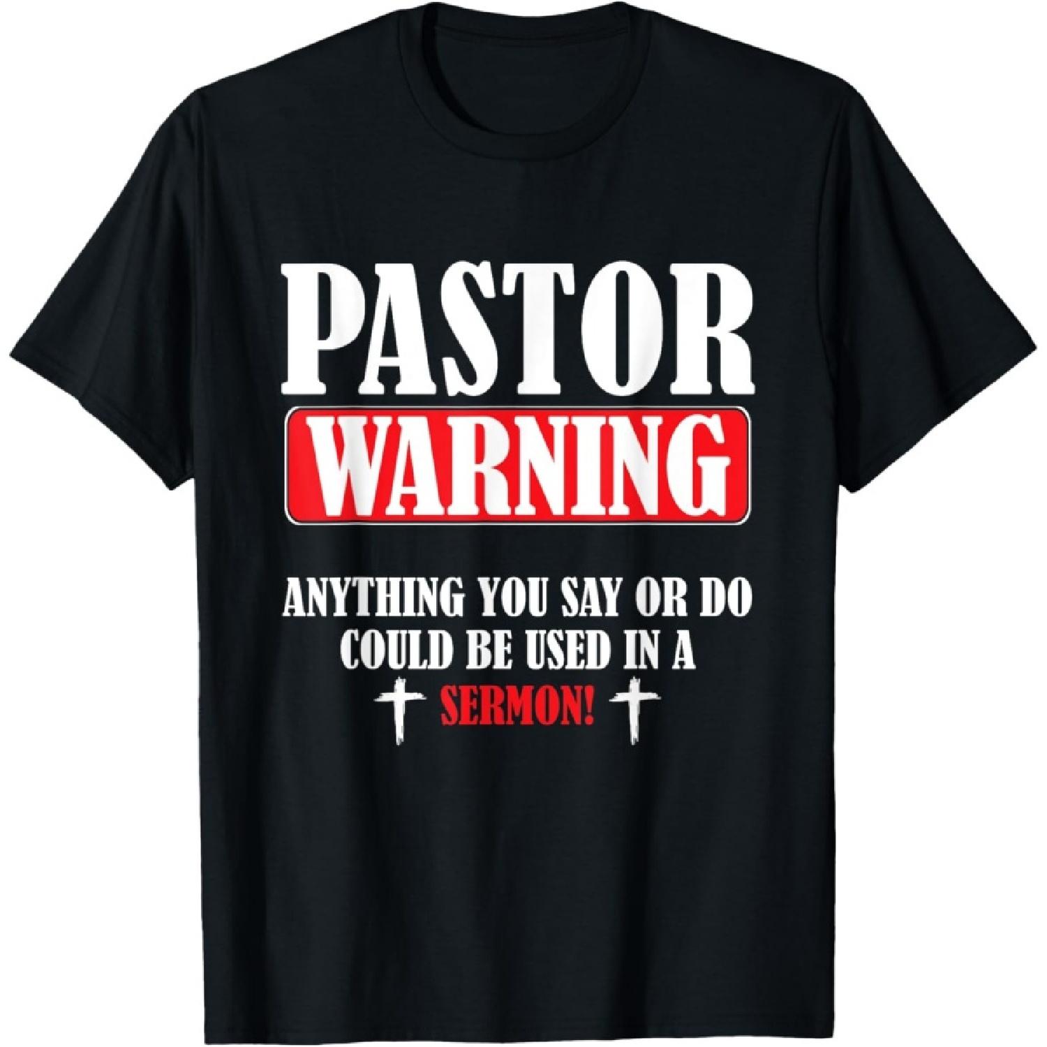

Christian Cool Preachers Church Pastor Warning T-Shirt XXXXXL чорний