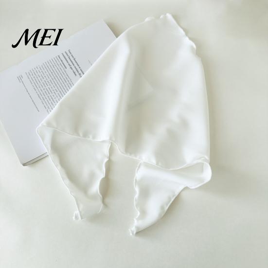 Decorative Neck Scarf Pure Color Headscarf, Large Triangular for Women, Adjustable Strap Turban Headband, Soft Elastic Head Wrap Sun Protection