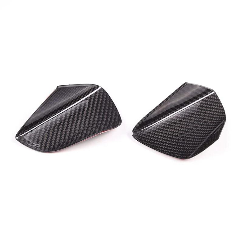 A28G-For Corvette C7 2014- Real Carbon Fiber Car Door Handle Bowl Cover Trim Accessories Carbon Fiber Pattern