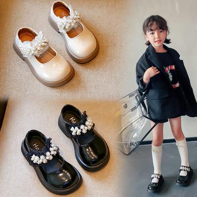 Herbst Neue Mädchen Leder Schuhe Weichen Boden Kleine Mädchen Dance Performance Schuhe