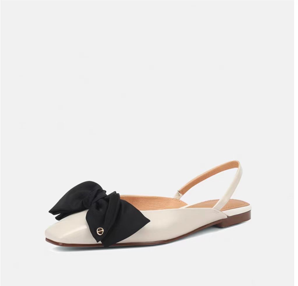 

Летние распродажи женских римских сандалий, модные мюли с круглым носком и бантом, женские трендовые дизайнерские сексуальные банкетные босоножки с открытой пяткой 2025 35 слоновая кость