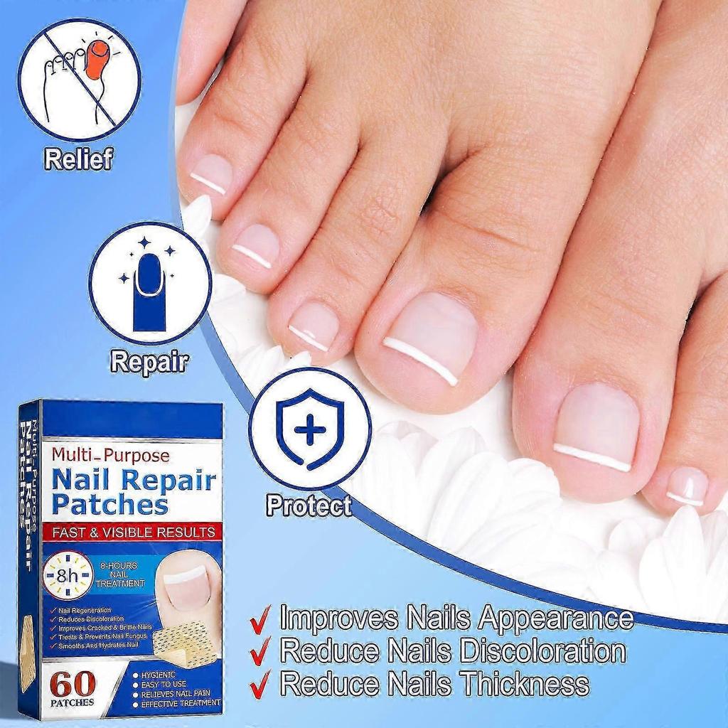 Nail Repair Patches, Nail Fungus Treatments, Split Nail Repair, Waterproof And Breathable Foot Care Nail Repair Extra Strong Toenail Patches