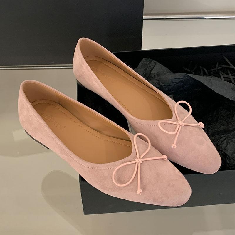 Mode Schuhe Spitzschuh Damen Slipper Ballerinas Mit Schuhen Sommer Frühling Weiblich Flach Modisch Schmetterlingsknoten Damen Ballerinas