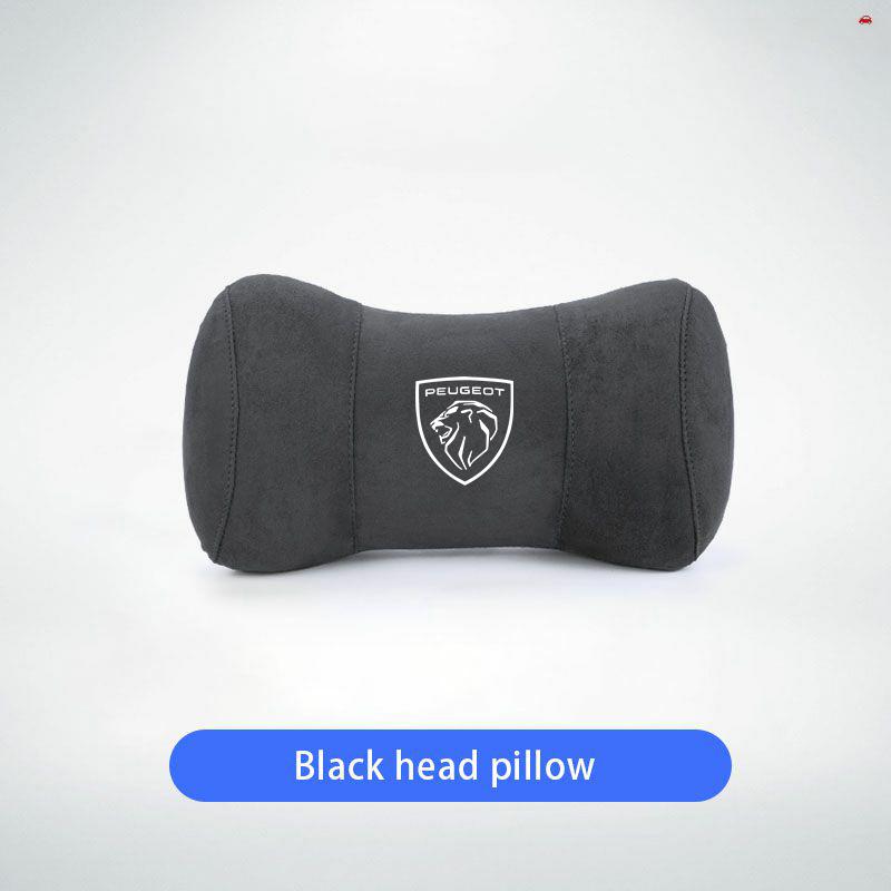 Car Seat Safety Headrest Pad Auto Logo Neck Pillow For Peugeot 5008 408 t 308 Landtrek 208 2008 3008 Rifter 508 301 108 608 4008
