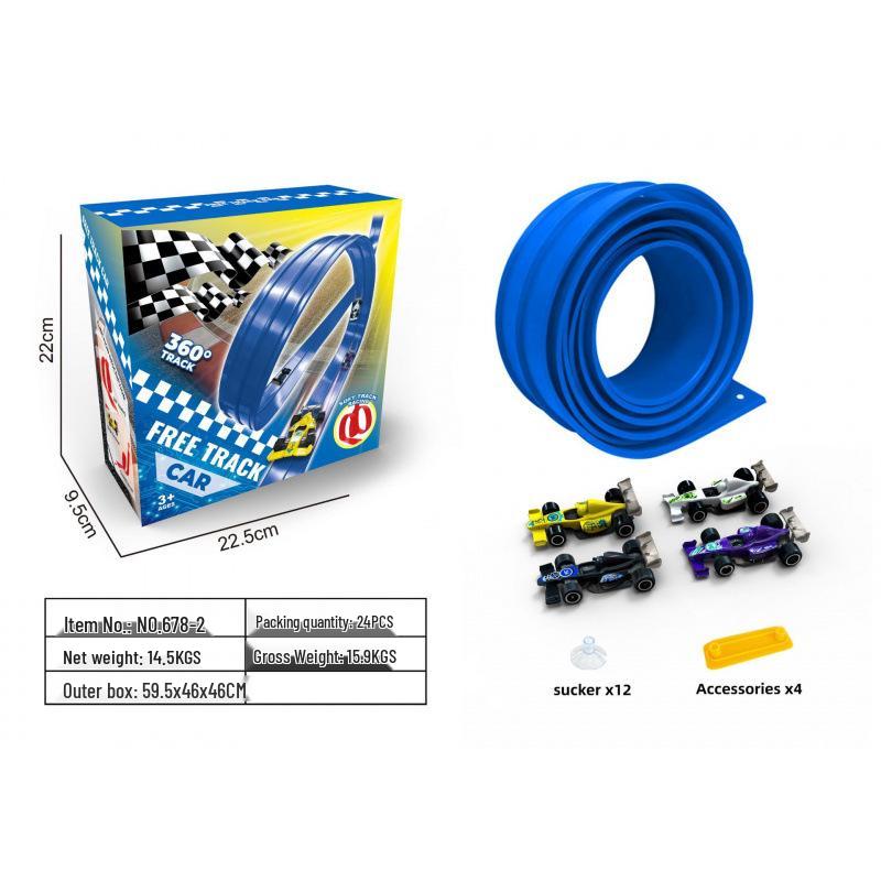 Cross-border Anti-Gravity DIY Double Track Racing Car Toy for Kids
