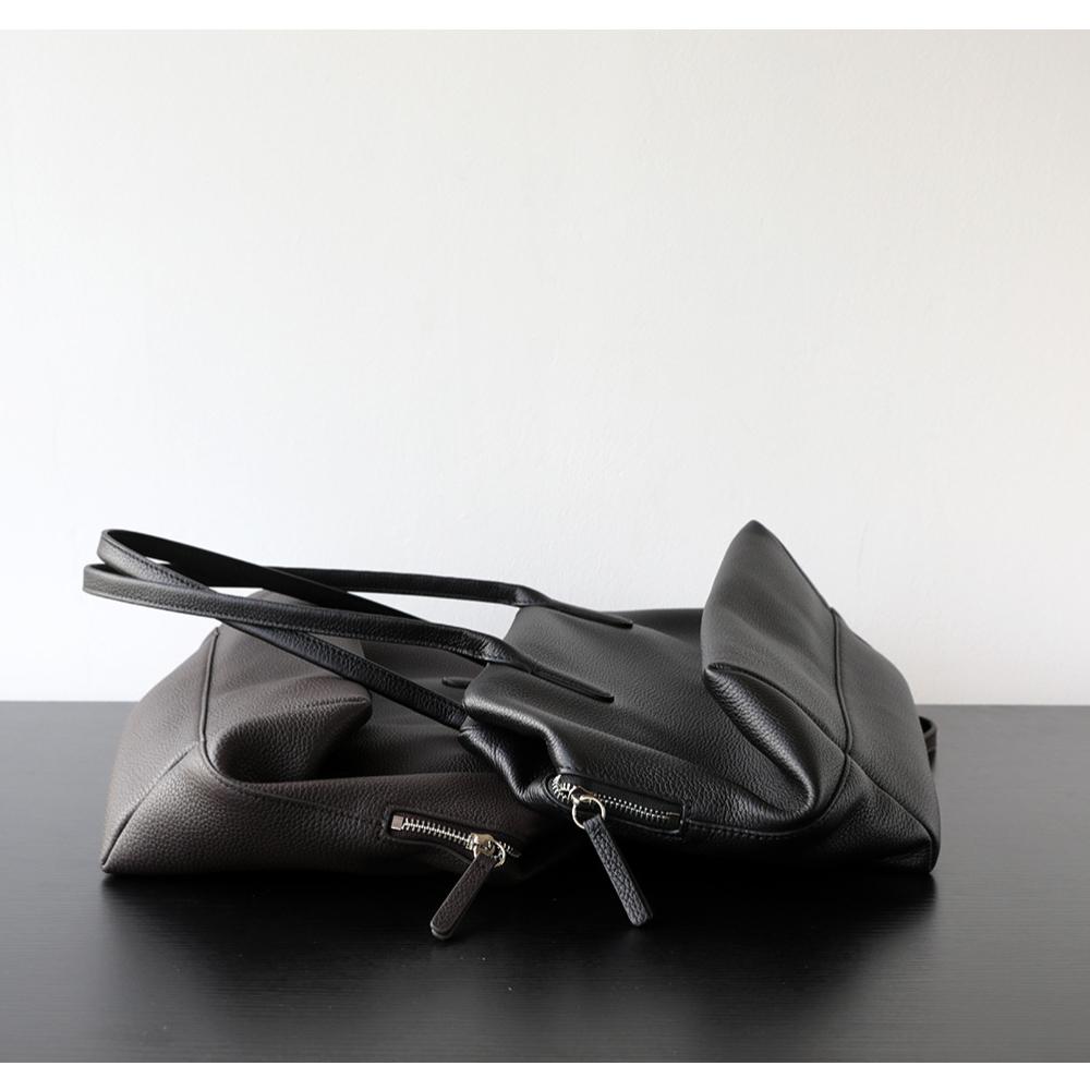 Niche light luxury imported first-layer cowhide underarm bag minimalist loose lazy shoulder bag simple handbag bag