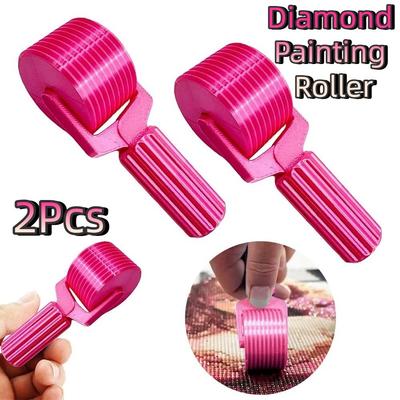 2Pcs Colorful Point Drilling Tool Smooth Detachable Diamond Painting Tool Portable Pressure Wheel Diamond Painting Scroll Wheel