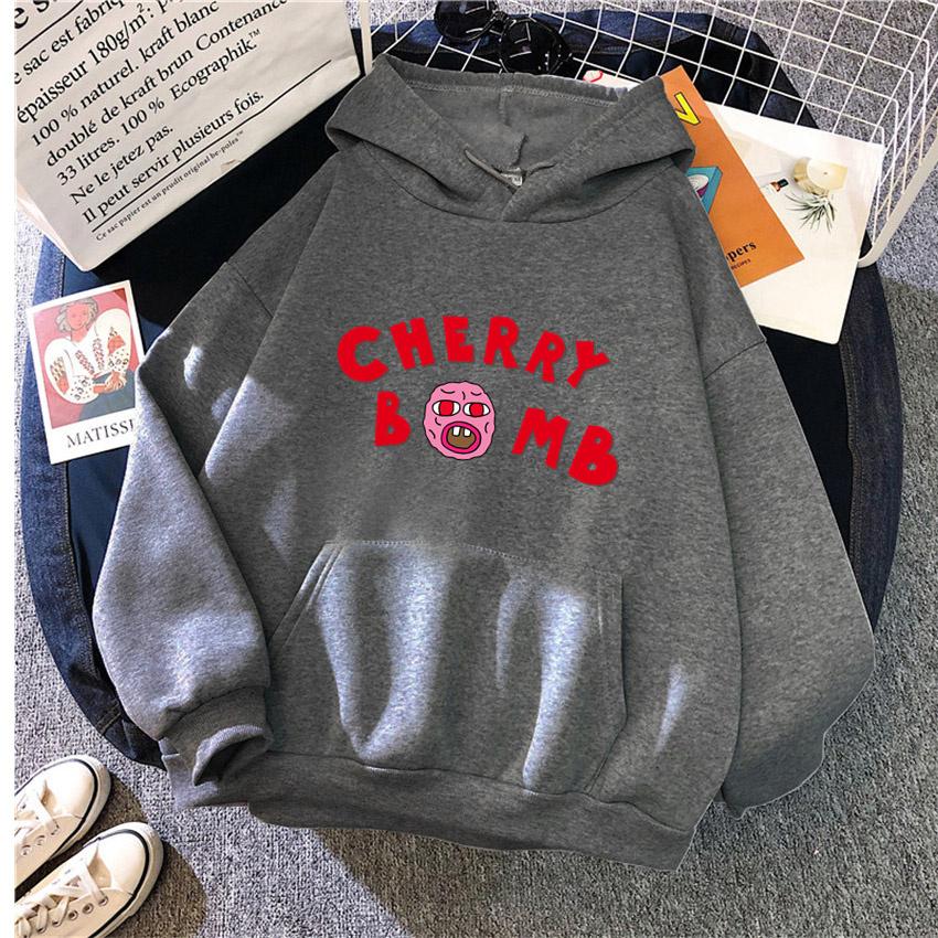 Winter Womens Hoodie The Creator Cherry Bomb Graphic Vintage Hip Hop Sweatshirts Casual Streetwear Unisex Pullover Women Hoodies