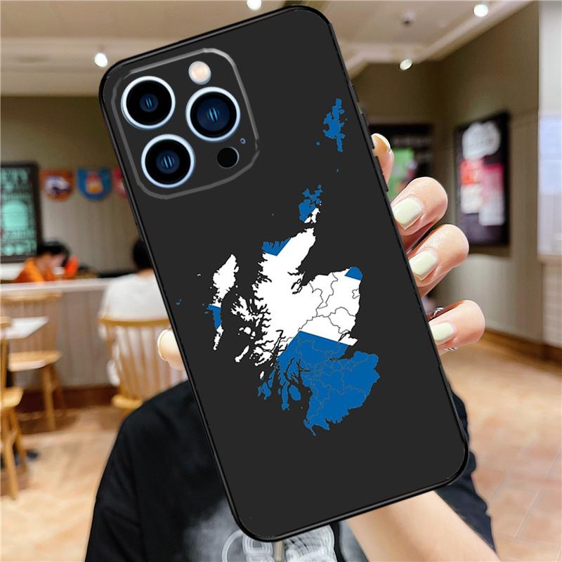 Scotland Scottish Flag Case For iPhone 16 15 14 13 12 11 Pro Max Mini 7 8 Plus X XS Max XR Full Protect Cover