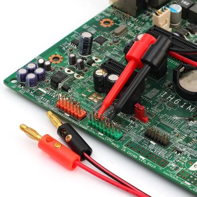 Electric Test Banana Plug Clip 4mm To for Multimeter Test Leads Wire Connector 1M Red Black Banana Tester Cable Car Repair Parts