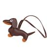 Creative Dachshund Bag Pendant Decorative Leather Pendant Cartoon Leather Rope Puppy Key Accessories Pendant