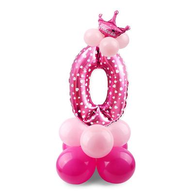 Folie Födelsedagsballonger Luft Helium Sifferballongfigurer Grattis på födelsedagen Party Barnfödelsedag