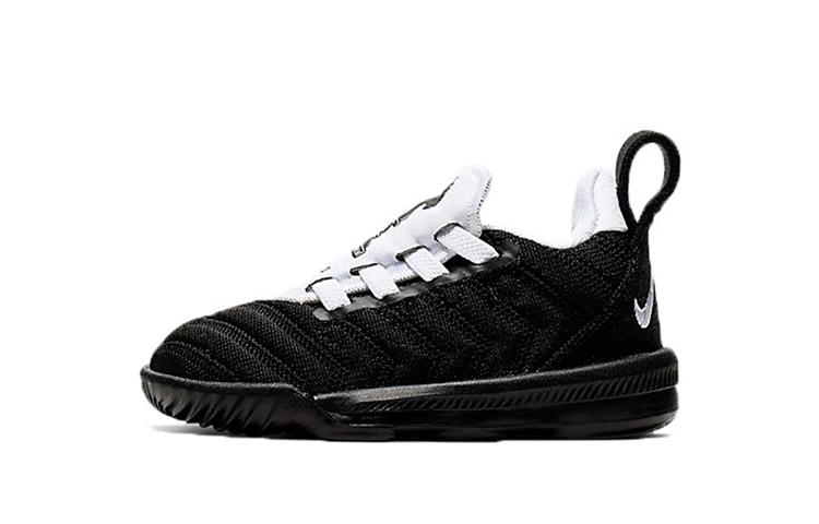 

Nike Lebron 16 4H Fabric Low top Toddler Shoes Black White Infant And Toddler CK3945-001 21