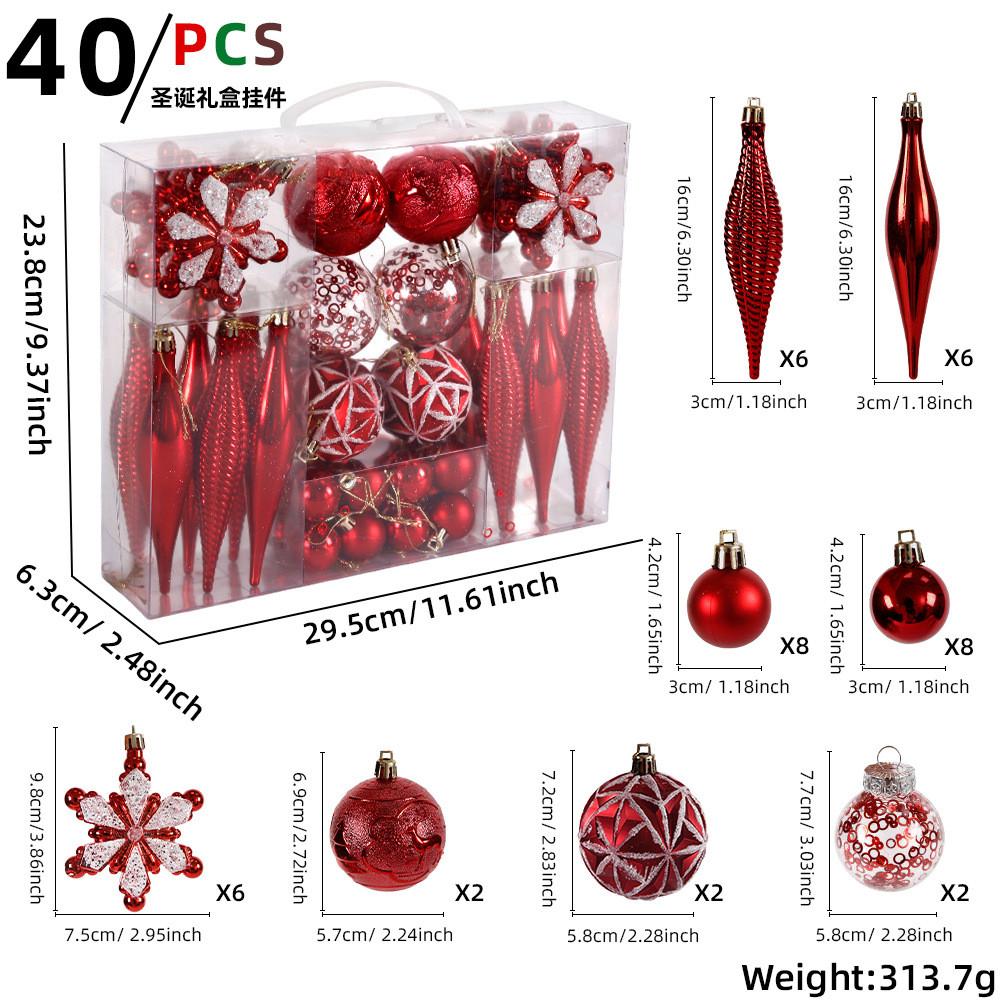 Pvc Versatile Christmas Hanging Ornaments Gift Set For Stylish Holiday Arrangements Home