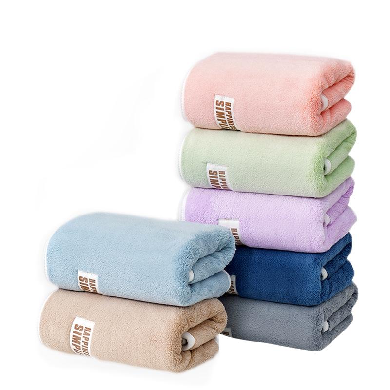 Towel Coral Fleece Thickened Large Size Absorbent Adult Children Household Soft Face Towel