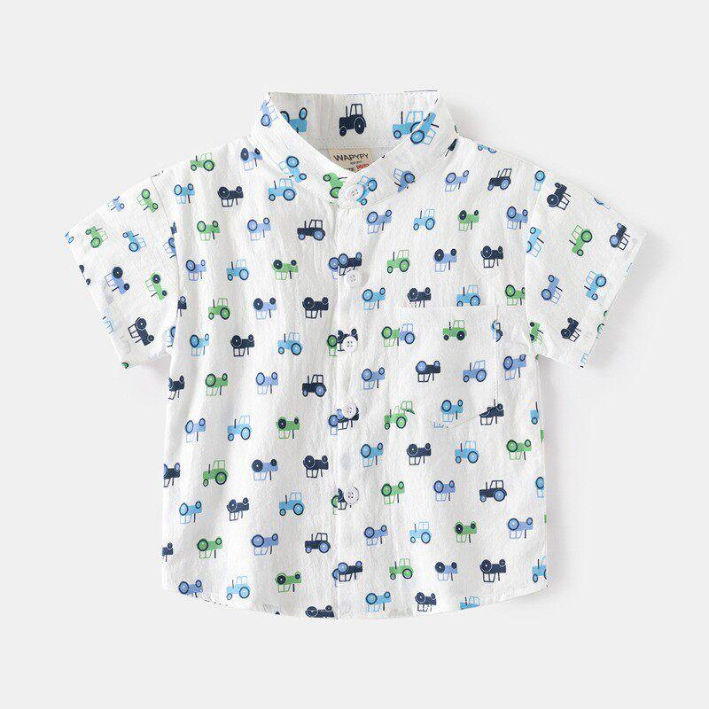Children's Clothing Animal Summer Beachwear Lapel Polo Shirt
