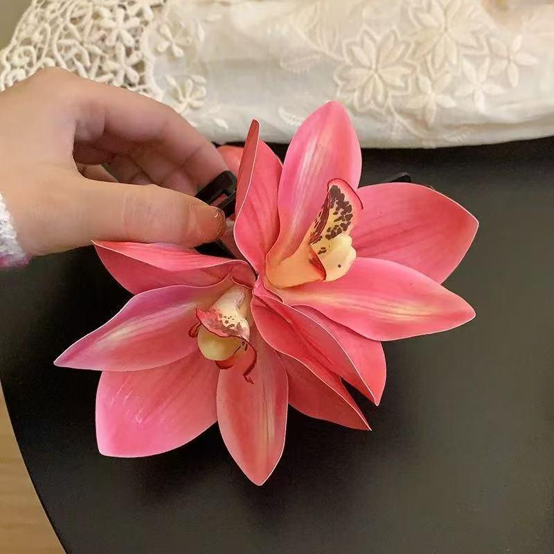Seaside Atmosphere Lily Flower Hair Clip for Women - Vacation Style Accessory