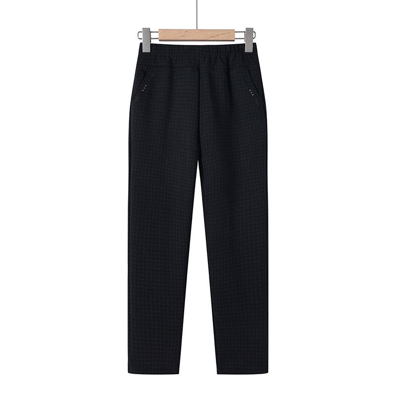 2024 Women's Fleece-Lined High Waist Plus Size Warm Pants for Middle-Aged and Elderly – Autumn/Winter Casual Wear