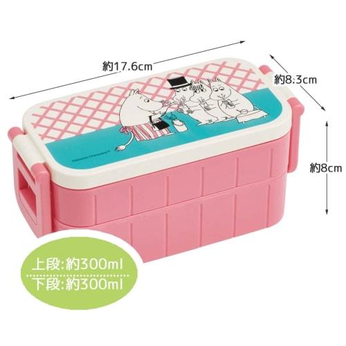 Skater Moomin Colorful Lunch Box, 600ml, Antibacterial, Two-Tier, Women's, Made In Japan, YZW3AG-A