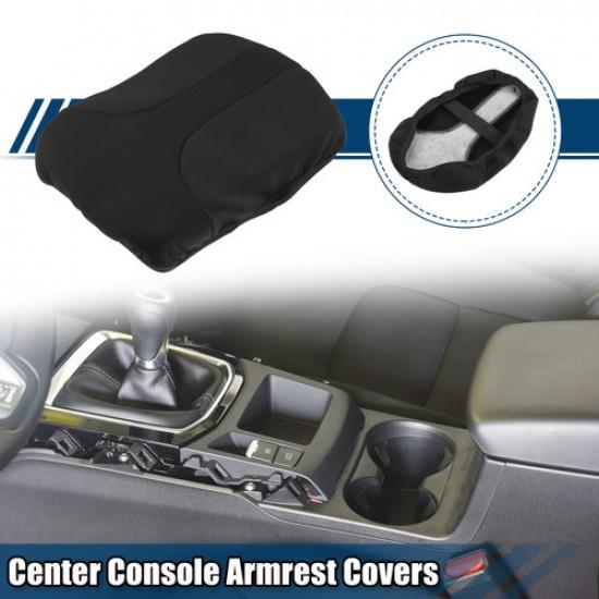 Car Center Console Armrest Cover for Nissan Rogue 15-20 Neoprene Fabric Black