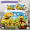 Benutzerdefinierter Name Bienen und Maya Bettwäsche, Steppdecken-Set Bettbezug Kissenbezug Zuhause Geburtstagsgeschenk(1 Bettbezug + 2 Kissenbezüge, ohne Füllung)_xia