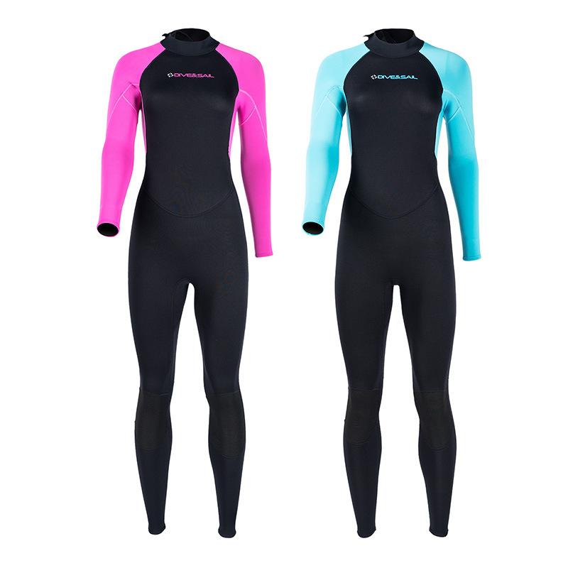 3MM Neoprene Diving Suit Women Wetsuit Surf Warm Snorkeling One-piece Swimsuit Beach Kayak Accessories Woman Swimsuits