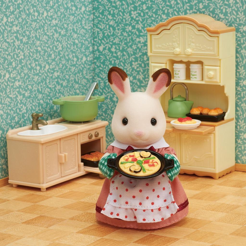 Sylvanian Families Meubles ST Marque Certifié Jouet Maison de Poupées pour Âges 3 et Sylvanian Families par Epoch [Service de Vaisselle] Ka-410 Haut,