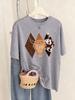 Cowboy Style Pattern Prints TShirt Womens Summer Soft T Shirts Comfortable Loose Short Sleeve Tops Casual ONeck Woman Clothes