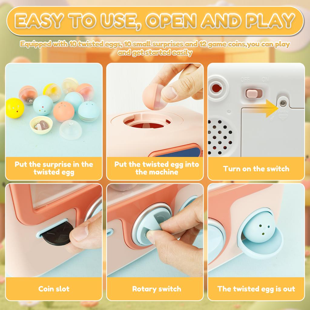 Vending Machine Kid Toy Fun Mini Wall Candy Machine Develop Hand Eye Coordination Claw Game Sensory Toy Children Xmas Gifts Toys