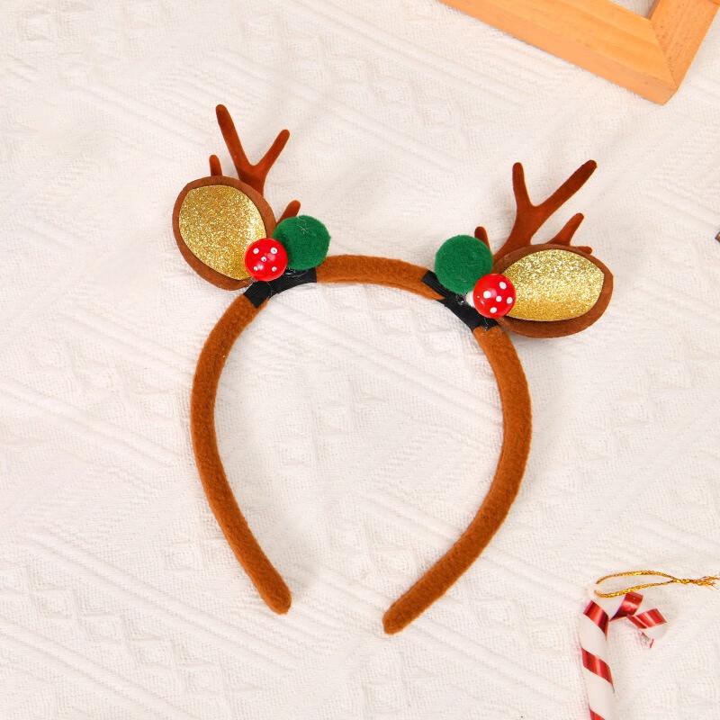 Christmas Plush Reindeer Antler Hair Clips (3-Pack)