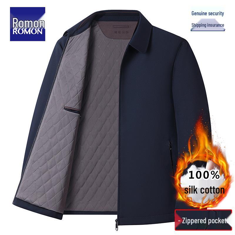 

Luomeng Men s Thickened Cotton Jacket for Middle-Aged & Elderly - Winter Warm Dad s Outerwear L 175 [55-64kg]