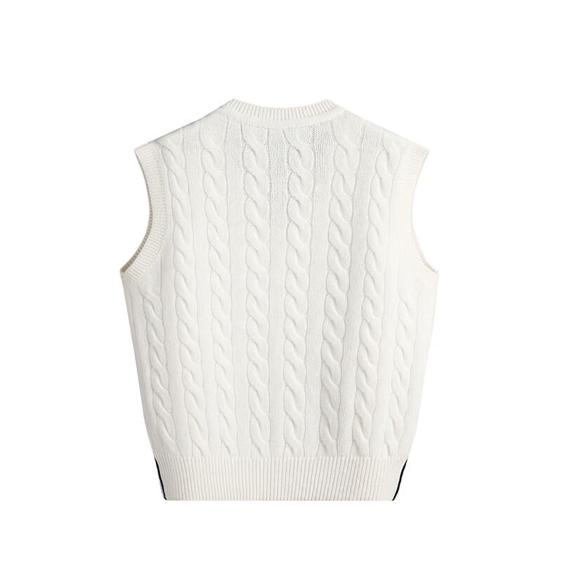 Navigare Women's 100% Wool V-Neck Sleeveless Sweater Vest