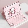 Hello Kitty Tablet Case with Wireless Keyboard Set for Ipad 11th A16 Air7/6 Pro 11in 10th 10.9 Air4 5 9th 10.2in Rotatable Case