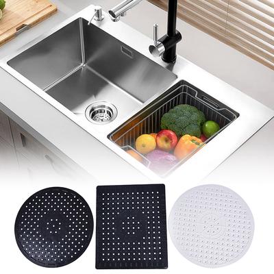 Lavabo Mat Kauçuk Bulaşık Mat Süzgeç Kaymaz Lavabo Koruyucu Astar Kaymaz Mutfak
