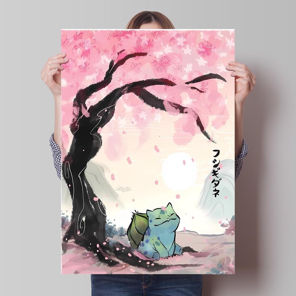 Canvas Artwork Painting Pokemon Pikachu Picture Home Decor Classic Character Images Spray Painting Home Decor Holiday Gift