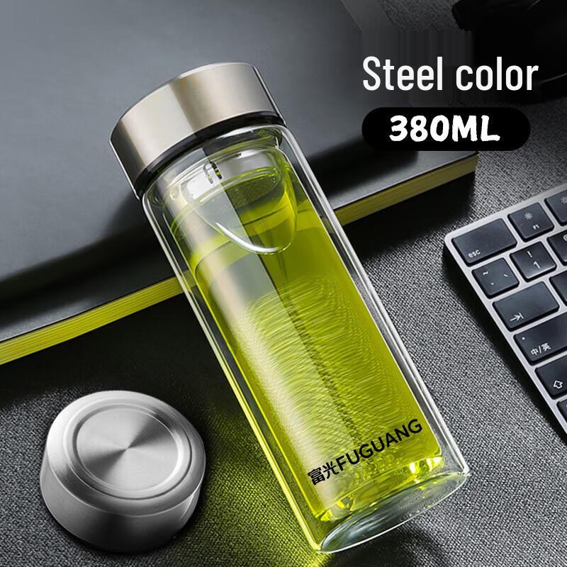 Fuguang Insulated Double-Layer High Borosilicate Glass Tea Cup 380ml