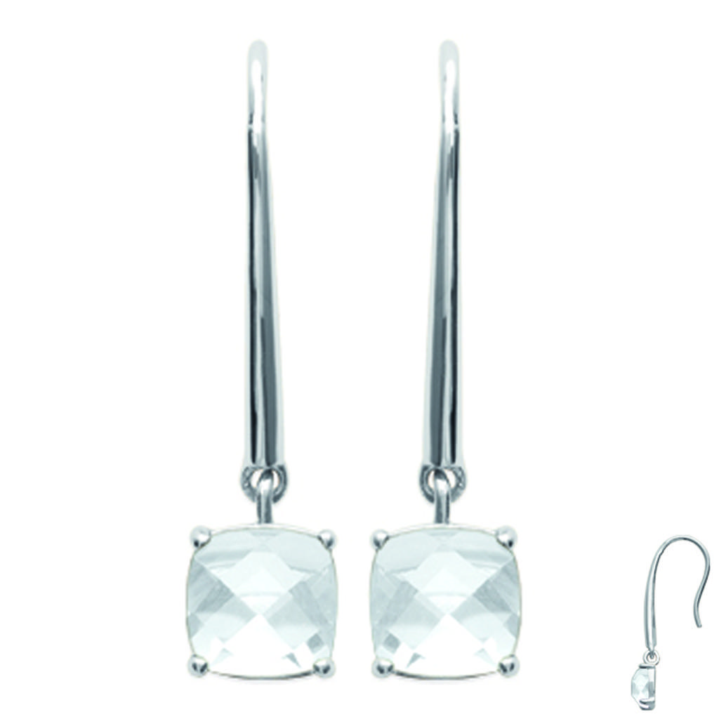 Les Trésors De Lily [K5158] - Silver Earrings 'Unique' Silver White (rhodium-plated) - 6x6 Mm