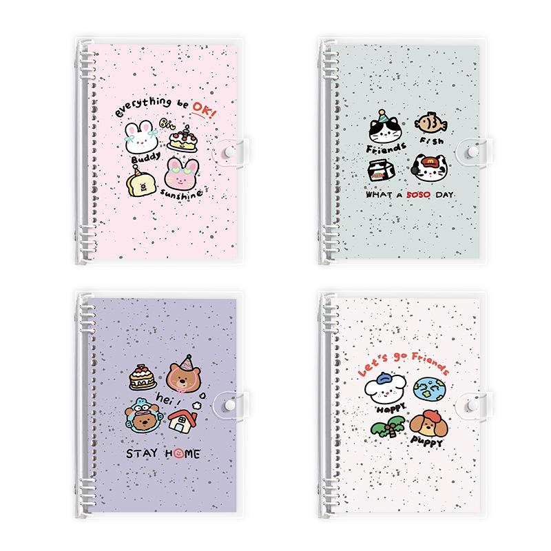B5 High-Value Ink Splash PVC Soft Shell Loose-Leaf Notebook for Students