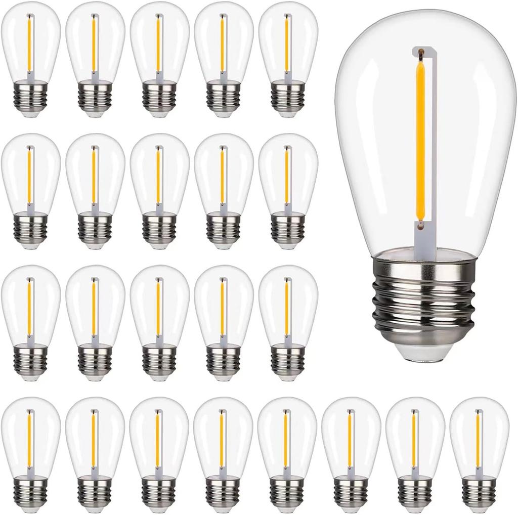 S14 shatterproof and waterproof outdoor LED spotlight 1W S14 replacement bulbs for patio garden warm white 2200K 70 lumens spotlight