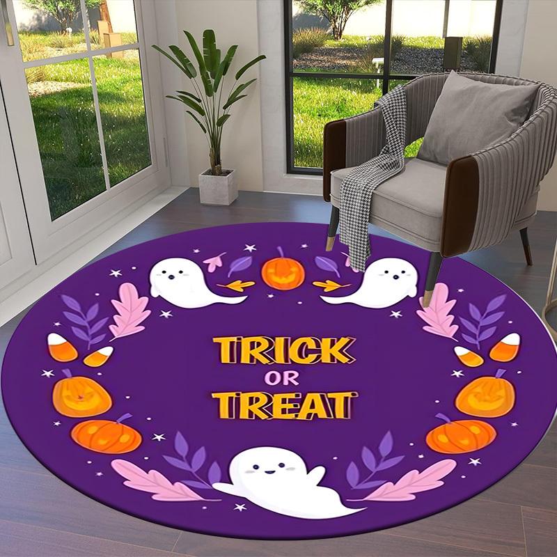 1 Stück Büro Teppich Stuhlmatten Halloween Geister Kürbisse Süßigkeiten Mais Trick oder Leckerei Perfekt zum Dekorieren von Bürostühlen, Wohnzimmern oder Schlafzimmern.YDT024