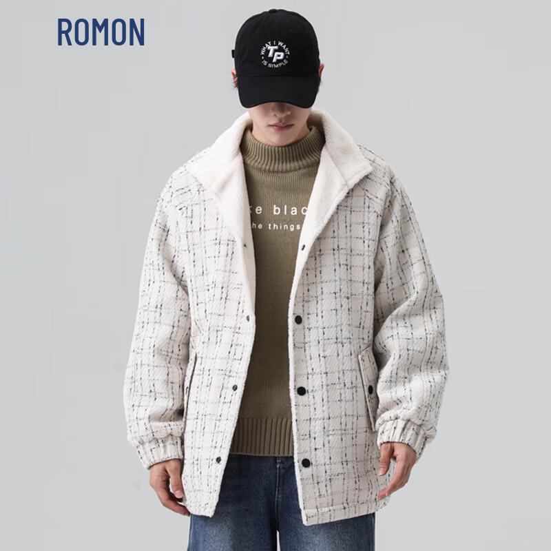 ROMON Men's Loose Fit Business Casual Jacket