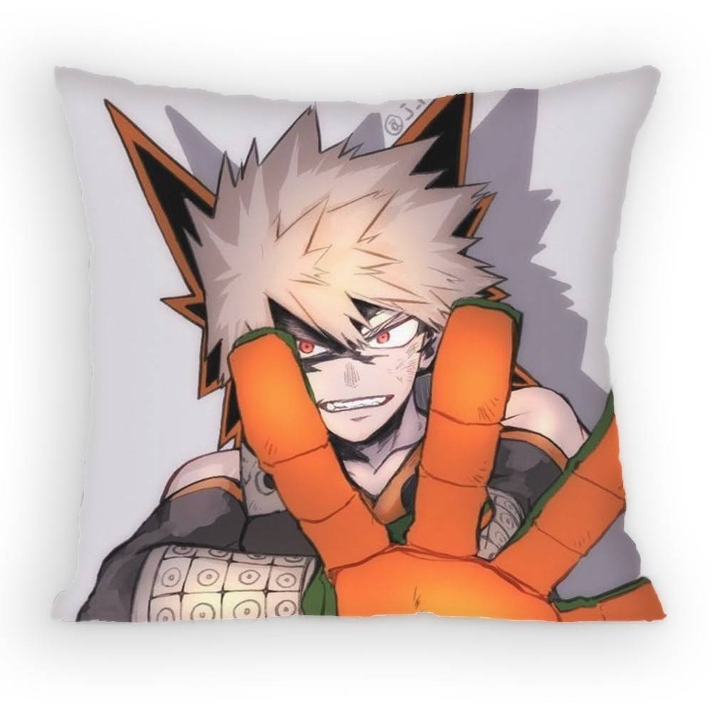Federa Cuscino Personaggio Anime Cartone Animato Katsuki Bakugo Divano Soggiorno Camera da Letto Testiera Schienale Cuscino Cuscino Quadrato Ora del Sonnellino
