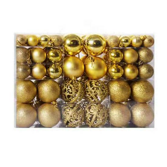 100 Parça Sınır Ötesi Noel Topu Süs Seti (3cm/4cm/6cm) - İçi Boş Parlak Klinker Süslemeler