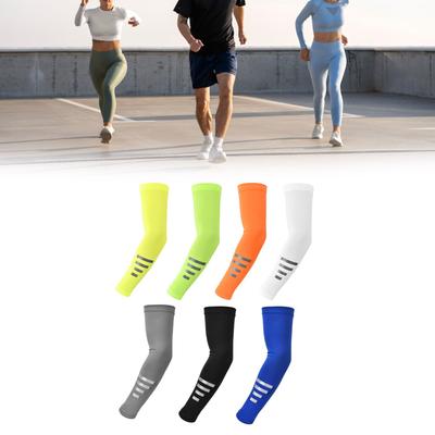 Mangas Reflectantes de Protección UV Para Deportes al Aire Libre Tejido de Spandex Transpirable con Diseño de Visibilidad Nocturna