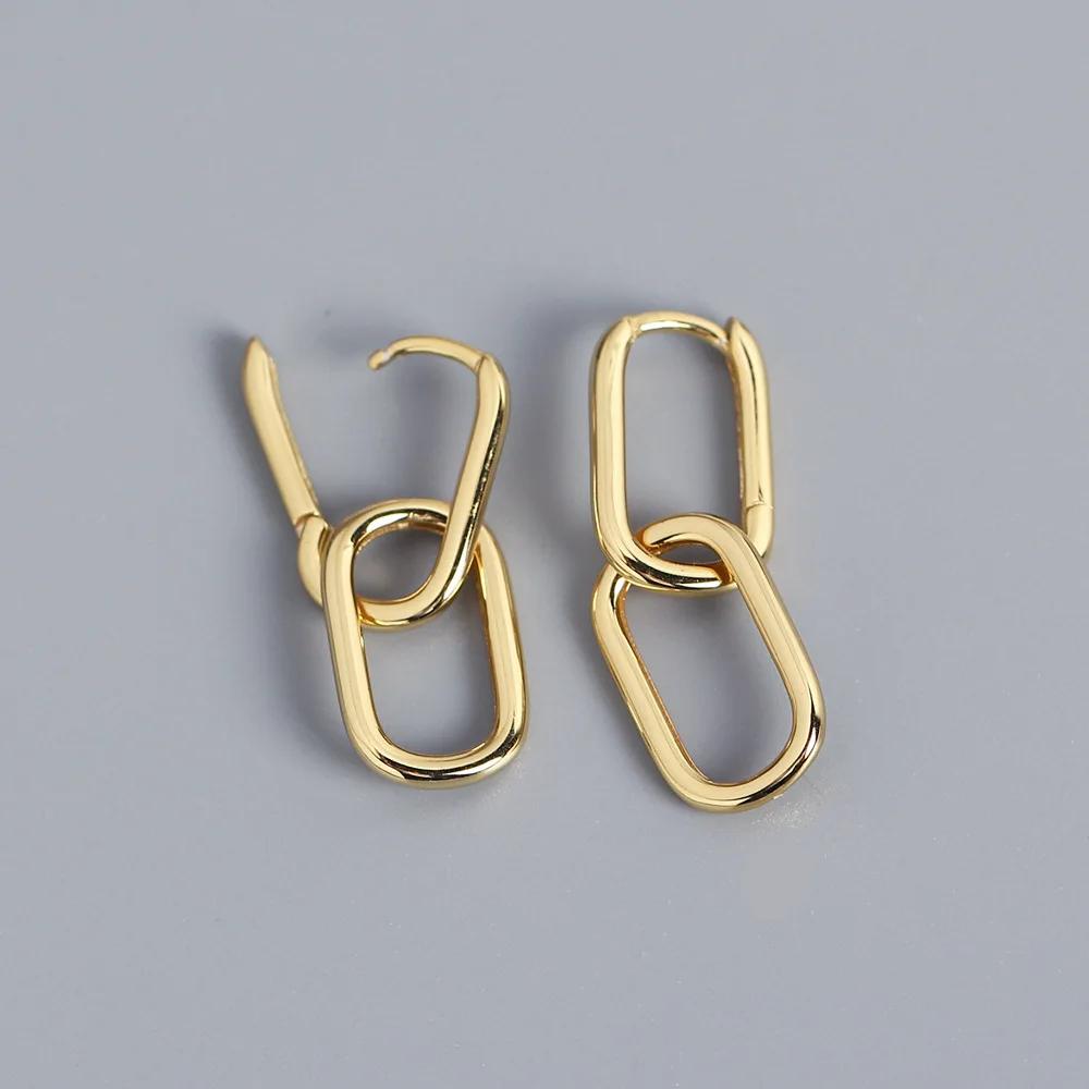 New Earrings Classic Japanese and Korean Style Square Buckle Earrings Simple Personality Wild Earrings