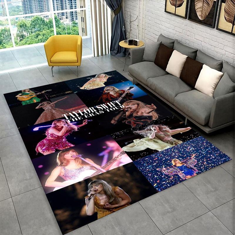 Tappeto T-Taylor Singer Music per Stanza dei Giochi, Camera da Letto, Soggiorno, Divano, Decorazione Casa, Tappeto per Area Bambini, Tappetino Antiscivolo, Regalo