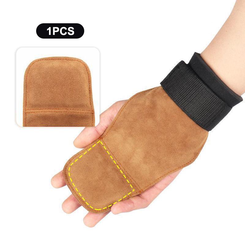

Защита ладони из коровьей кожи, износостойкая, нескользящая, оборудование для защиты запястья, фитнес, тяжелая атлетика, бустерный пояс, становая тяга, подтягивания 1Pcs